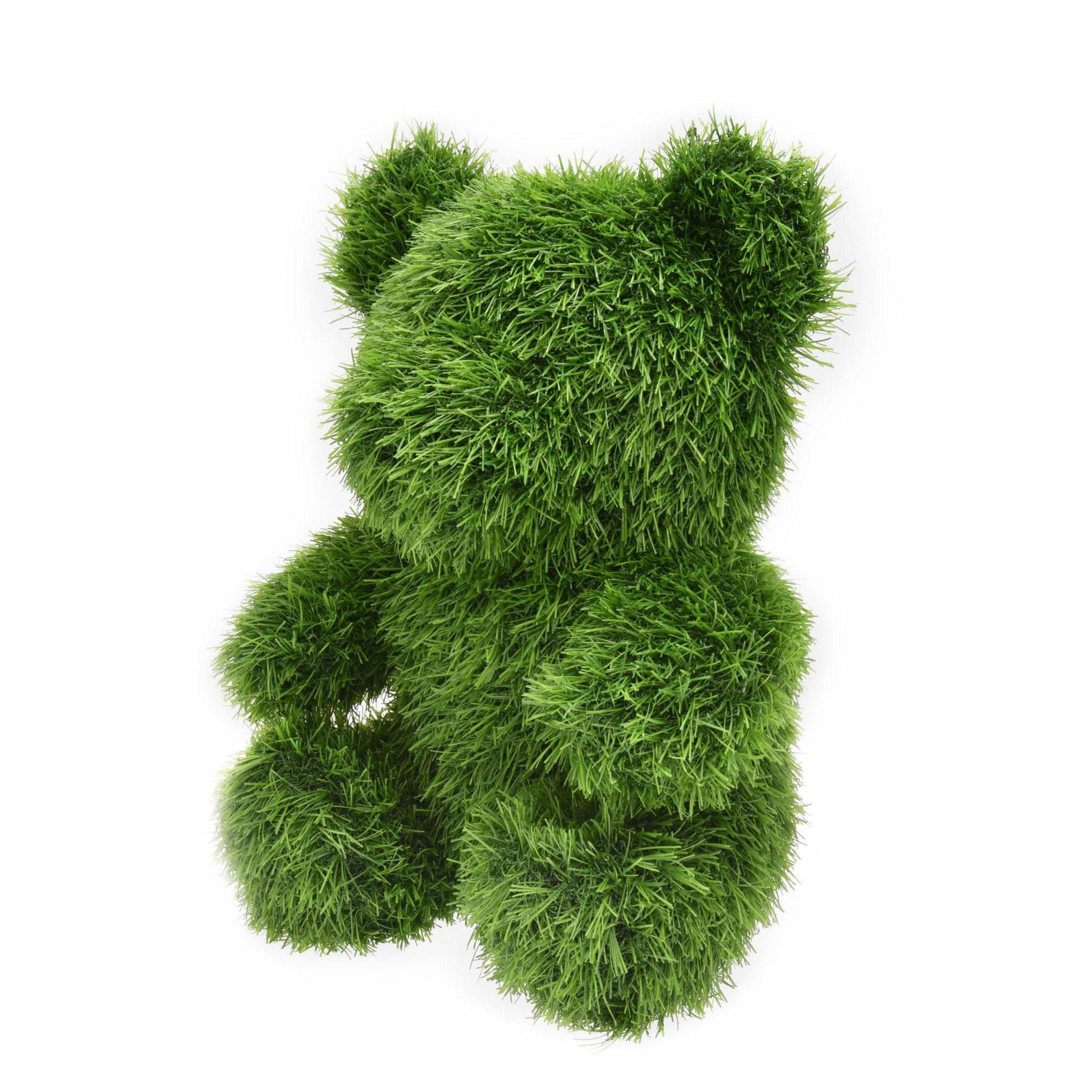 Artificial Grass Topiary Bear 37cm - Evergreenery
