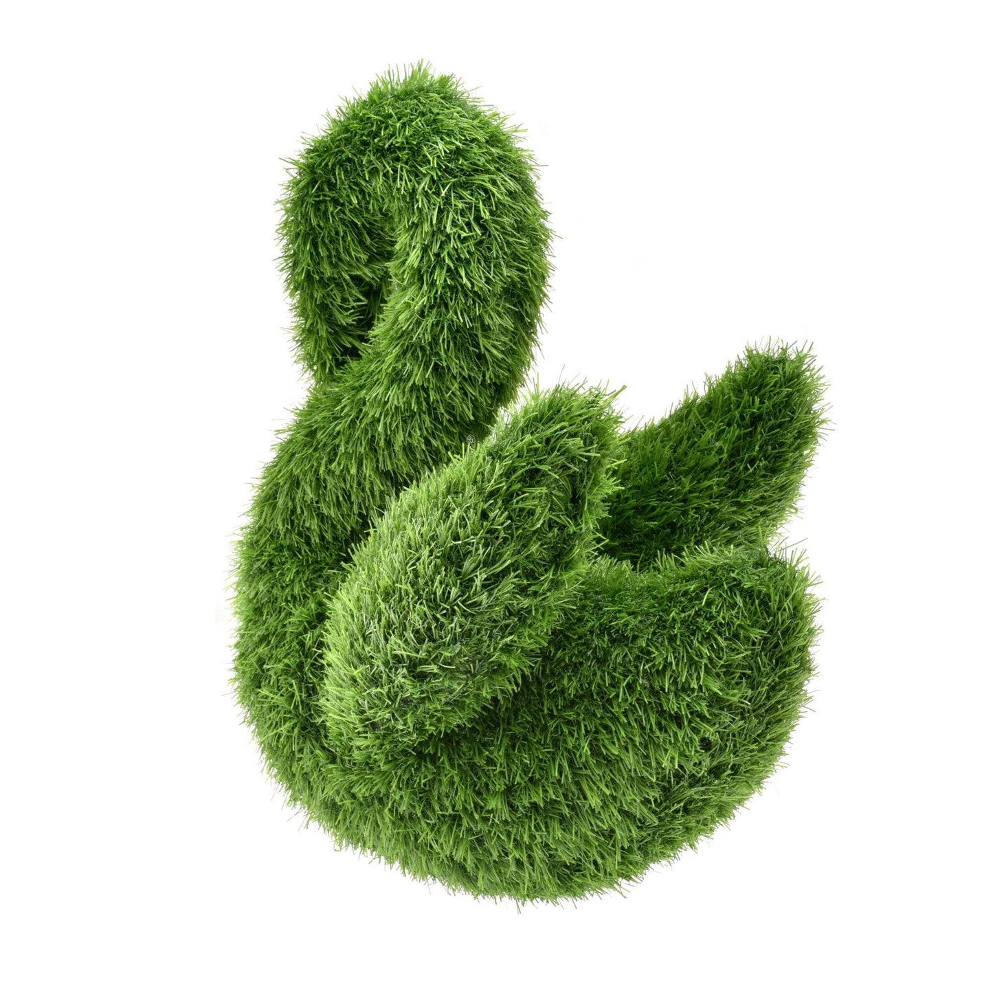 Artificial Grass Topiary Swan 45cm - Evergreenery
