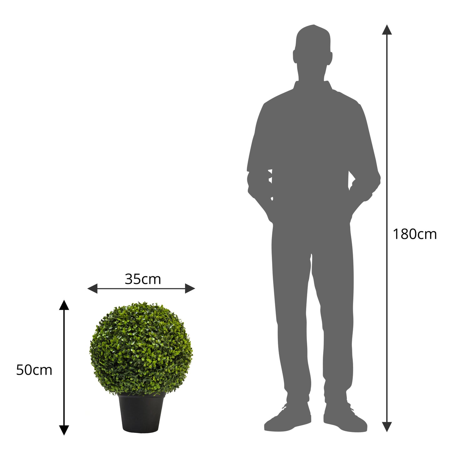 Artificial Pittosporum Topiary Ball - 35cm
