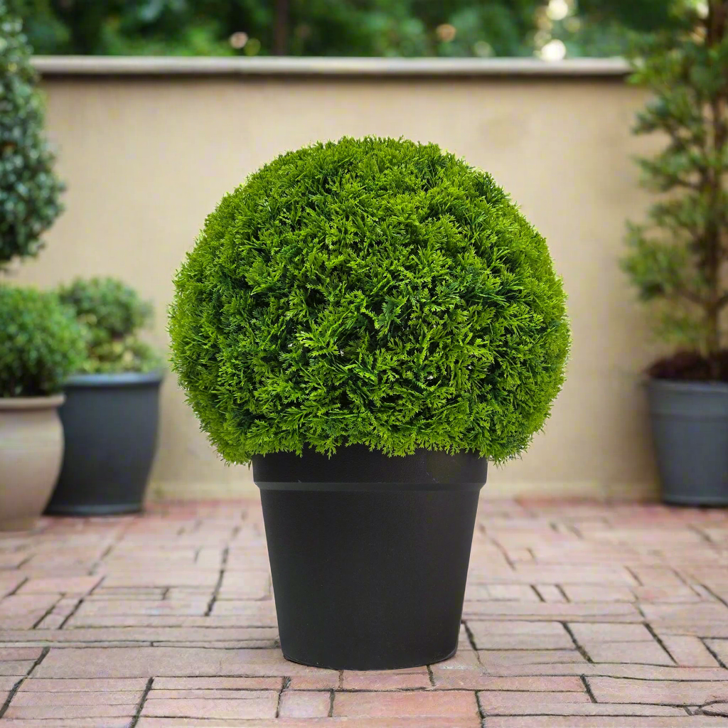 Artificial Cyprus Topiary Ball - 30cm