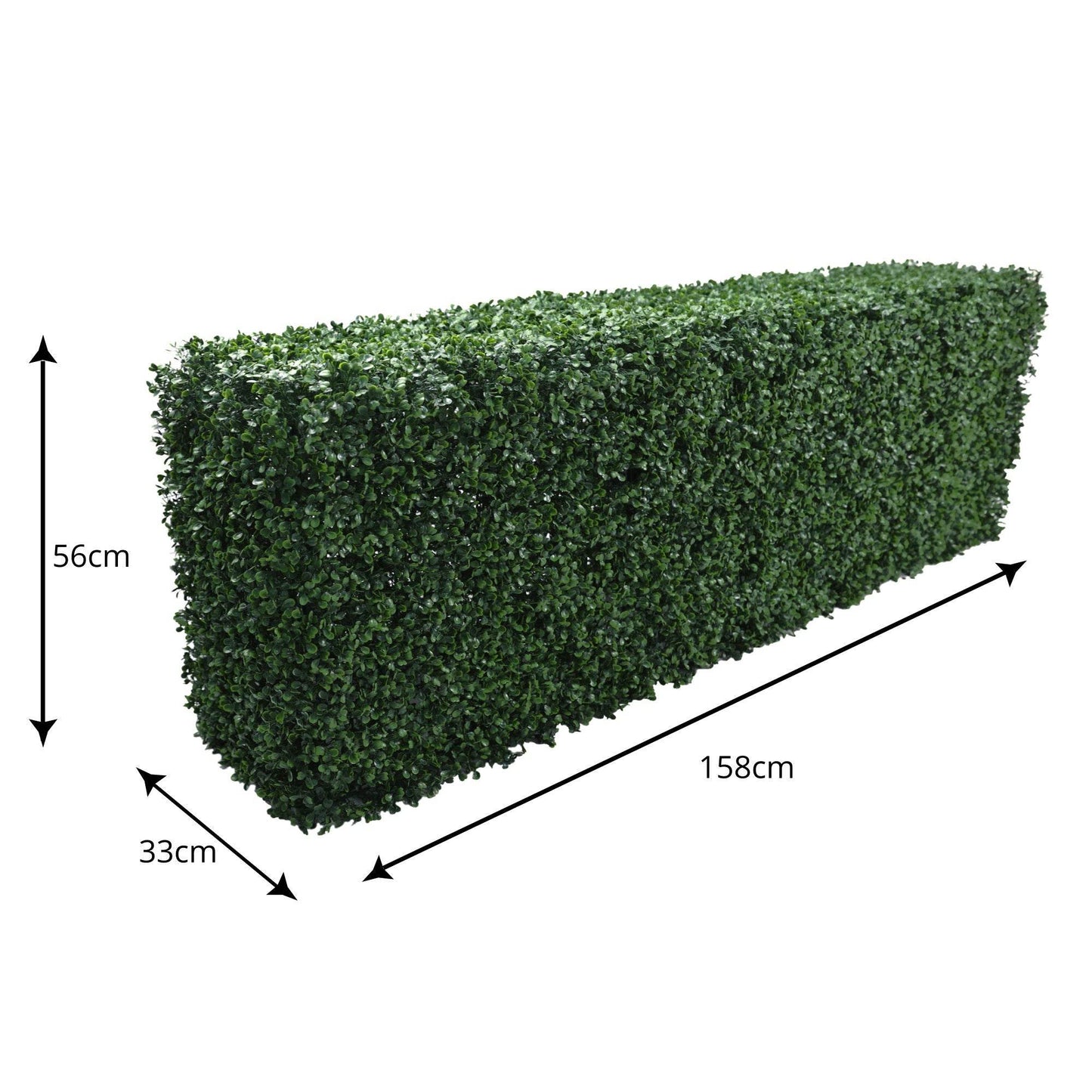 Premium Freestanding Artificial Boxwood Hedge - 56cm x 158cm - Evergreenery
