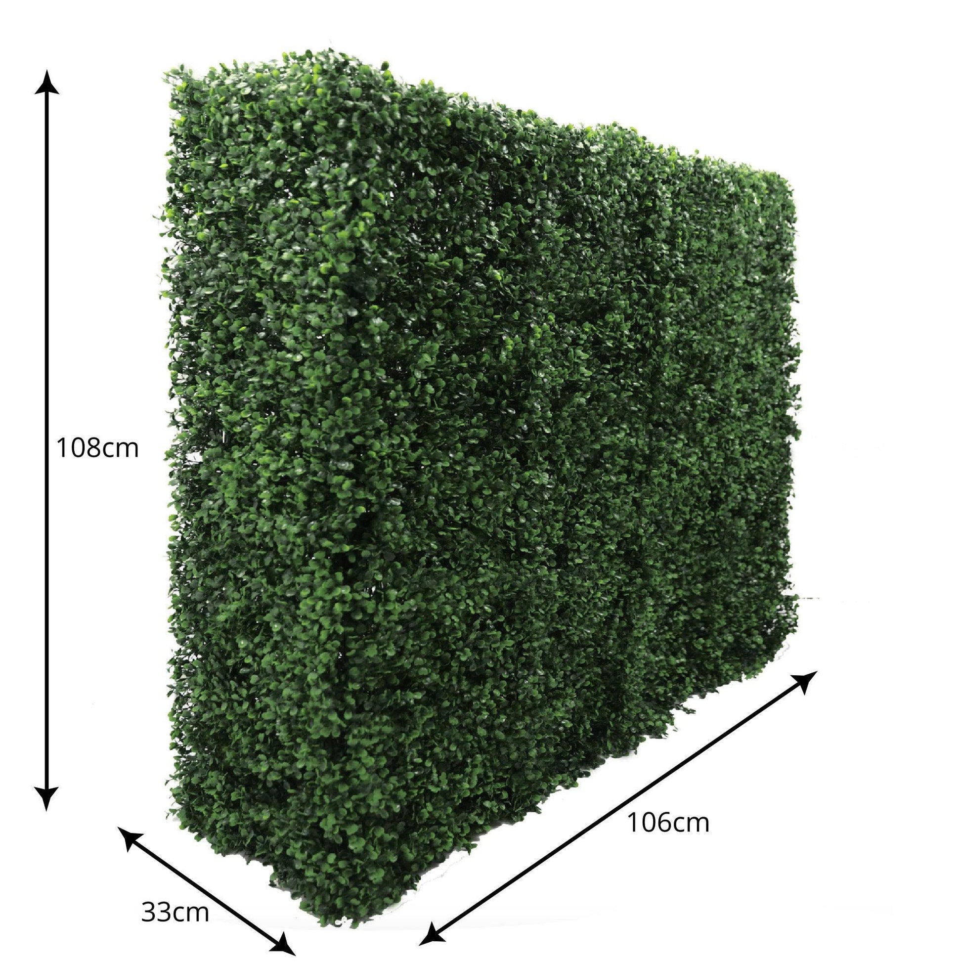 Premium Freestanding Artificial Boxwood Hedge - 108cm x 106cm - Evergreenery