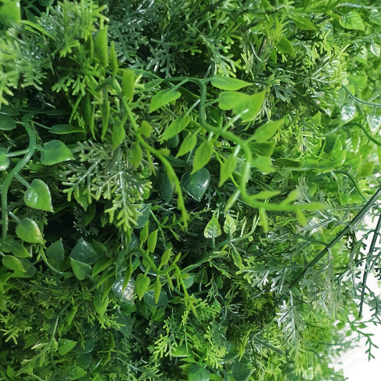 Premium Freestanding Artificial Fern Hedge - 108cm x 106cm - Evergreenery