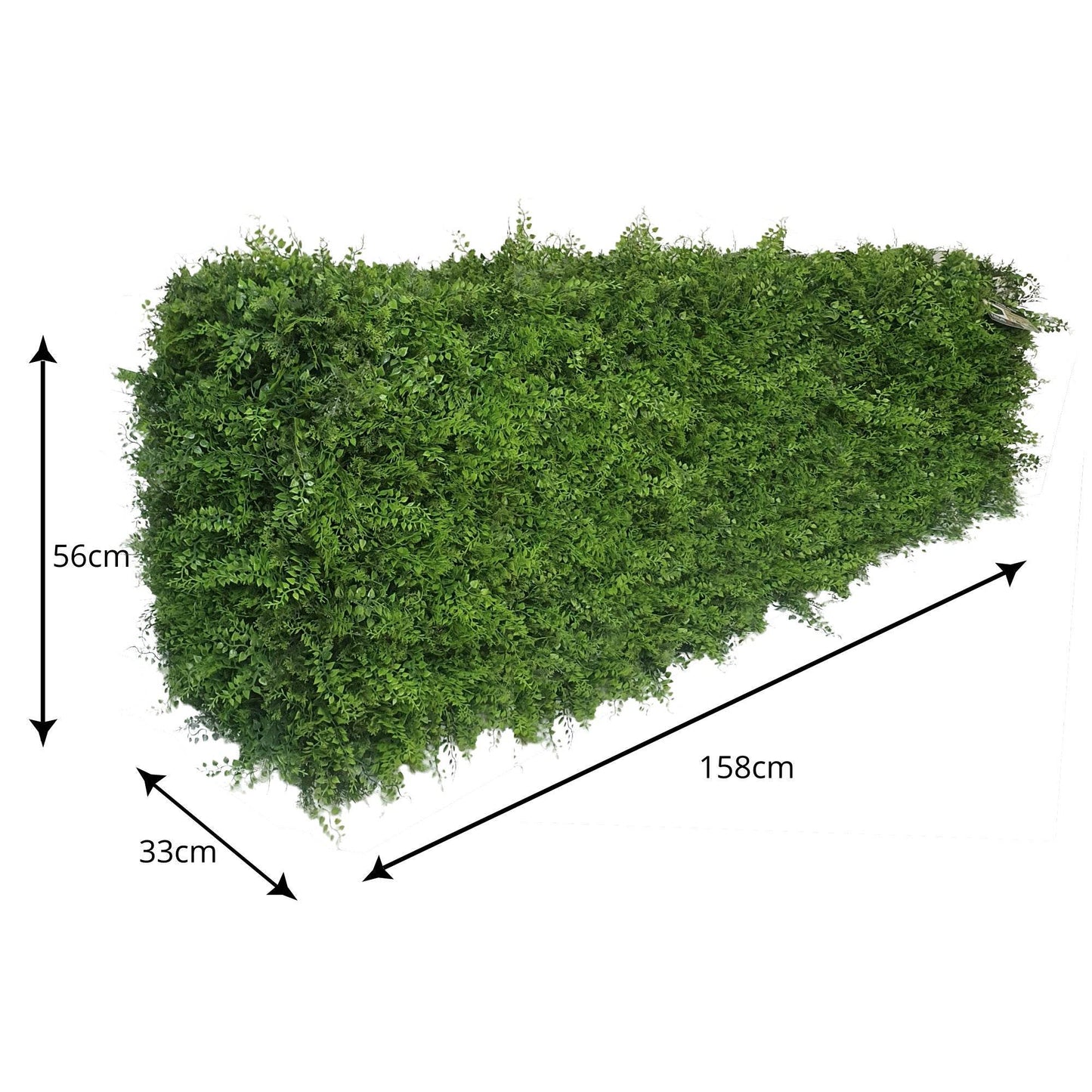 Premium Freestanding Artificial Fern Hedge - 56cm x 158cm - Evergreenery