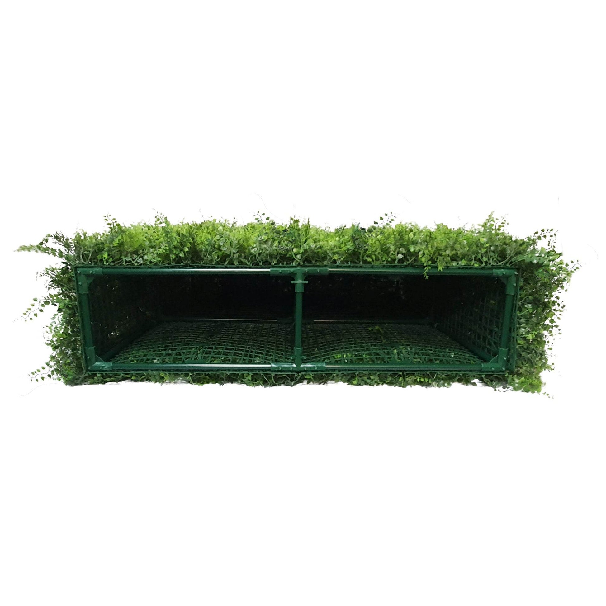 Premium Freestanding Artificial Fern Hedge - 108cm x 106cm - Evergreenery