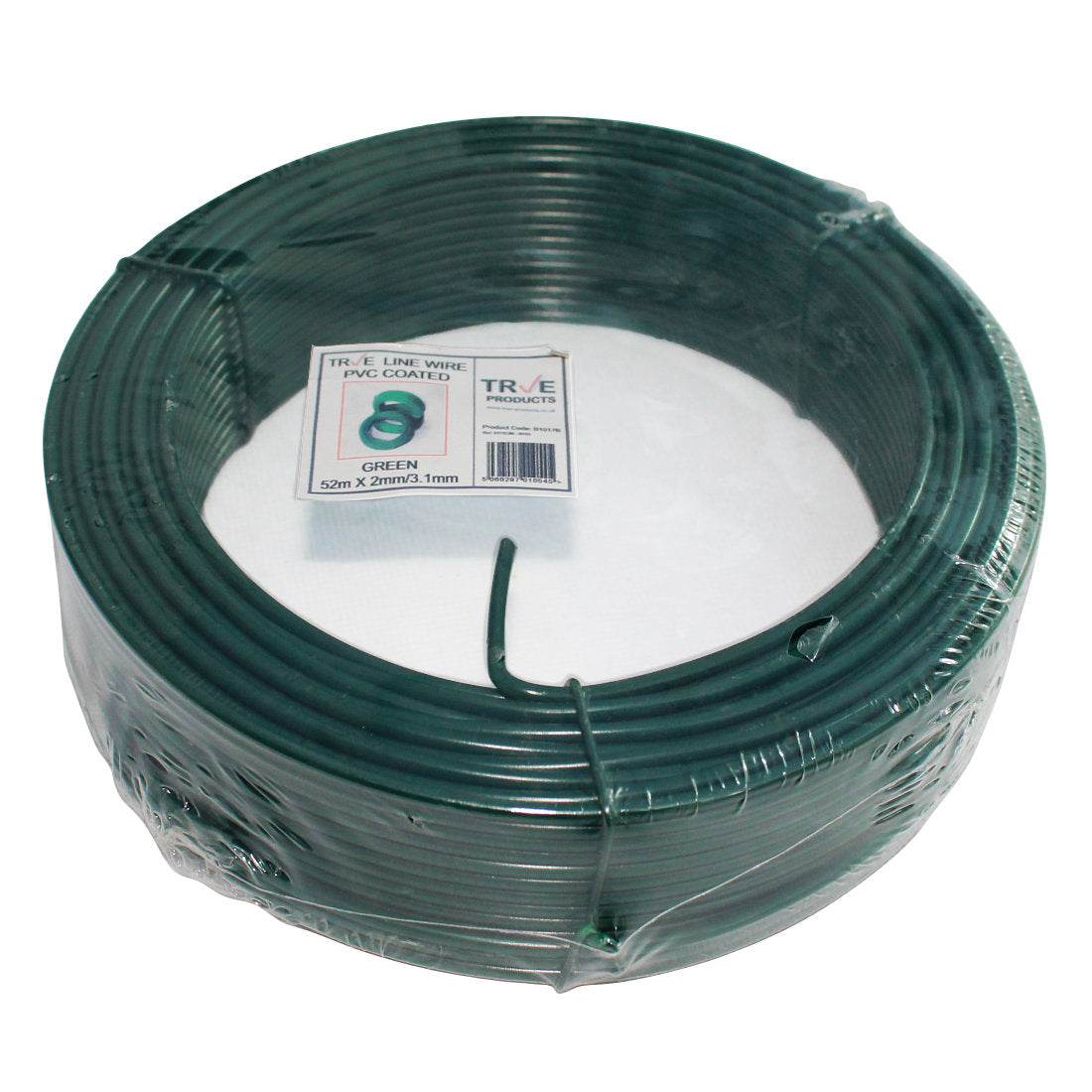 Galvanised Line Straining Tension Wire - Green PVC Coated - Evergreenery