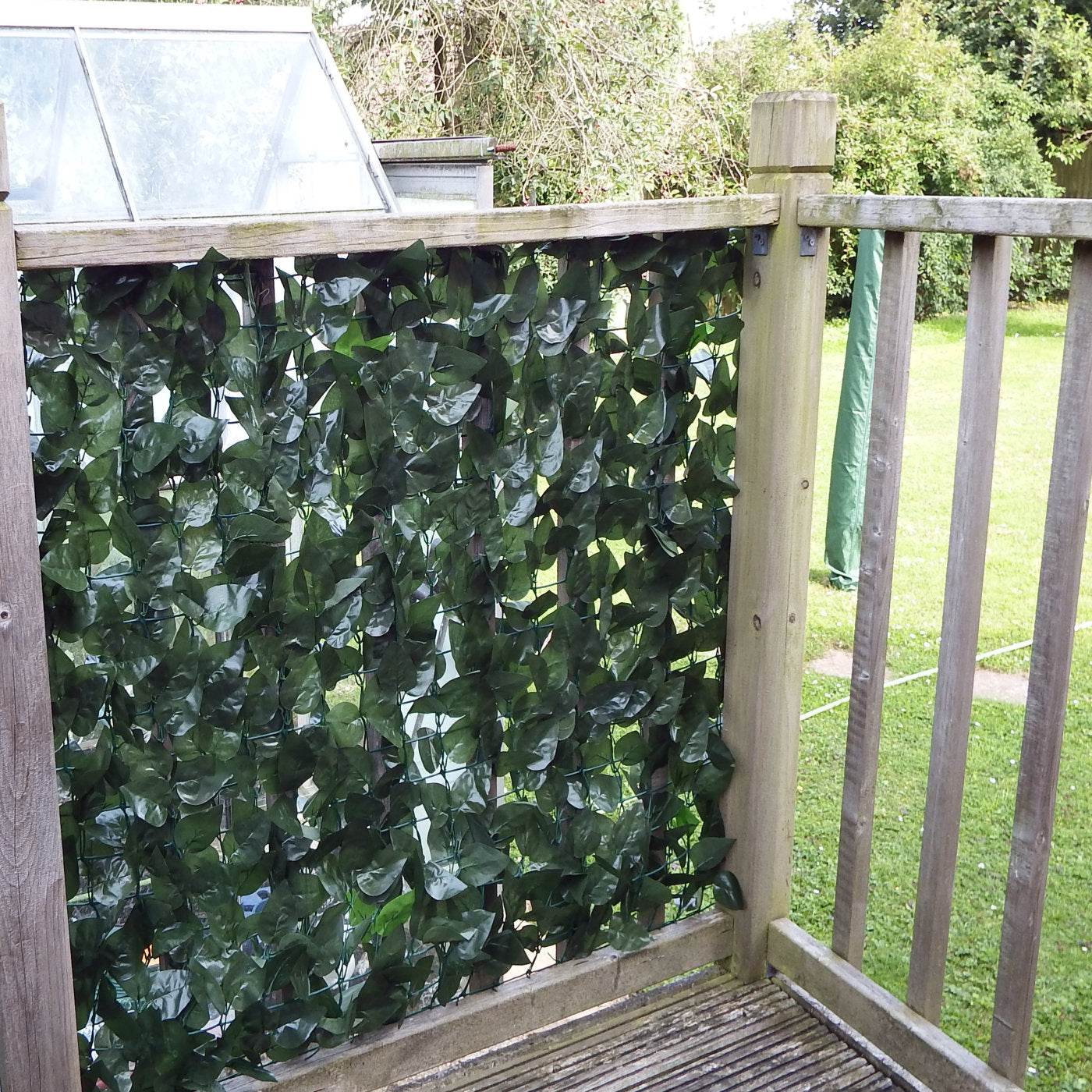 Artificial Hedge Two Colour Ivy Leaf Garden Fence Privacy Screening - Evergreenery