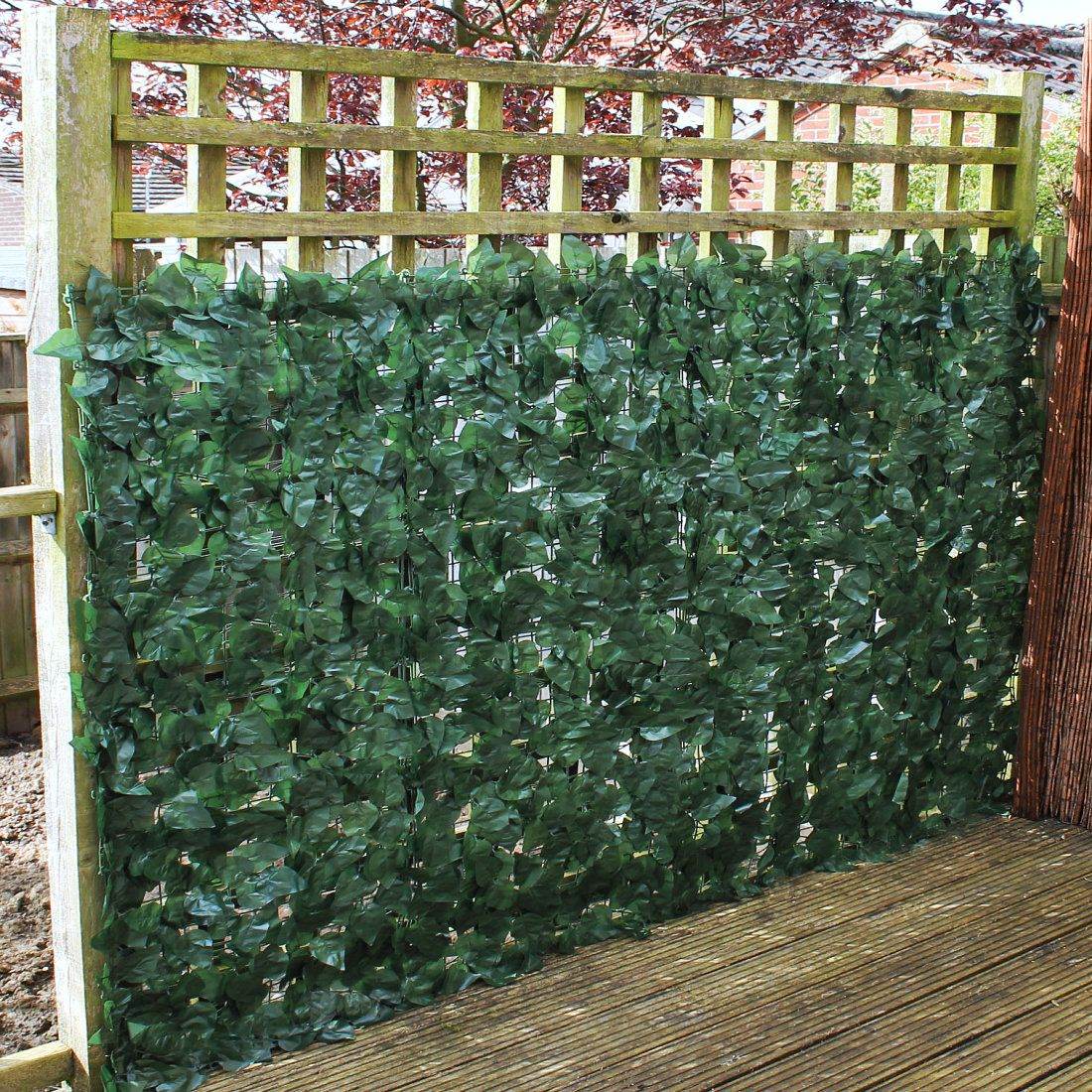 Artificial Ivy Leaf Hedge Garden Fence Privacy Screening - Evergreenery