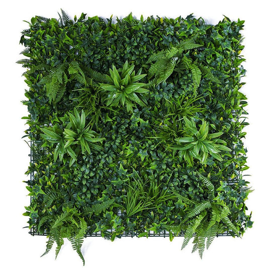 Premium Artificial Living Green Wall Panel 1m x 1m - Forest Fern - Evergreenery