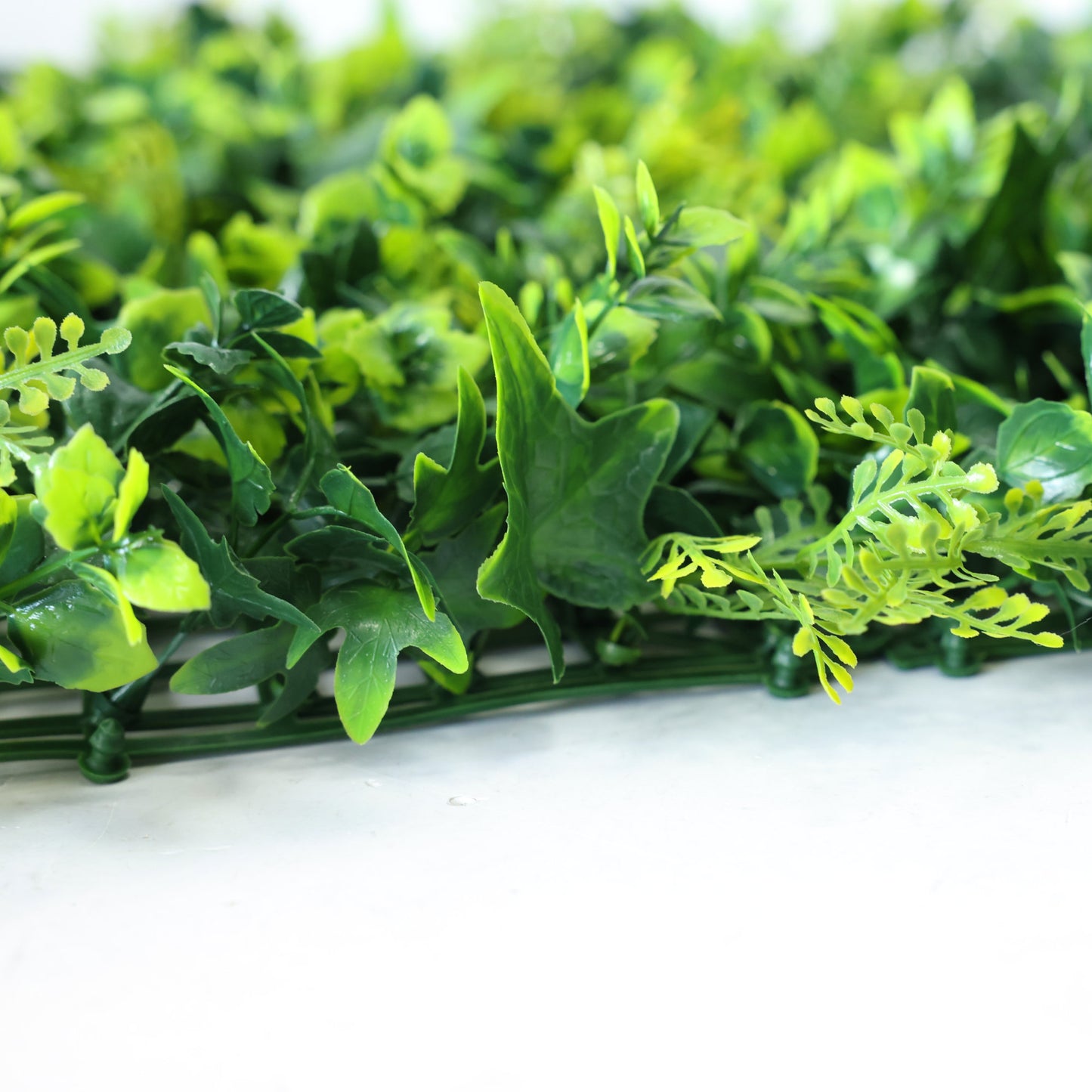 Premium Ivy Artificial Green Wall Panel 50cm x 50cm Close Up