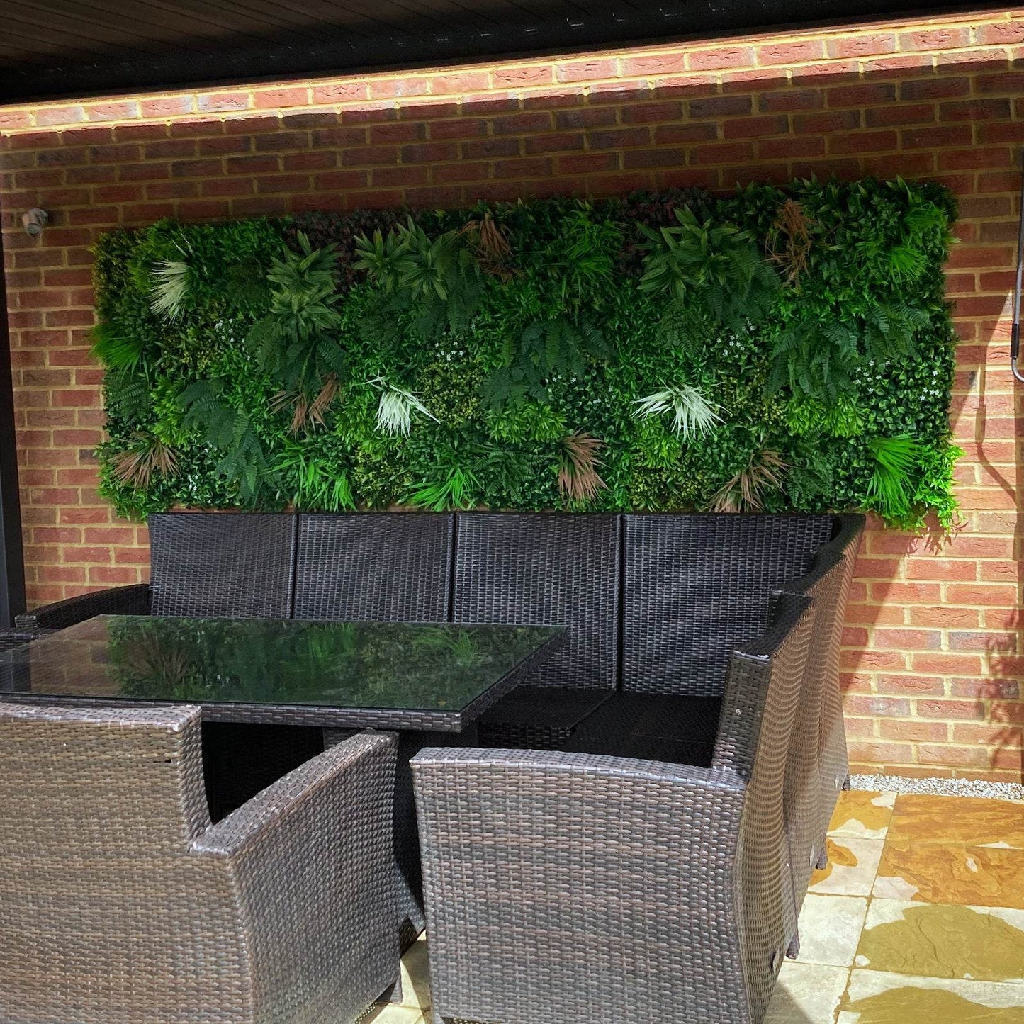 Premium Artificial Green Wall Panel 1m x 1m - Spring - Evergreenery