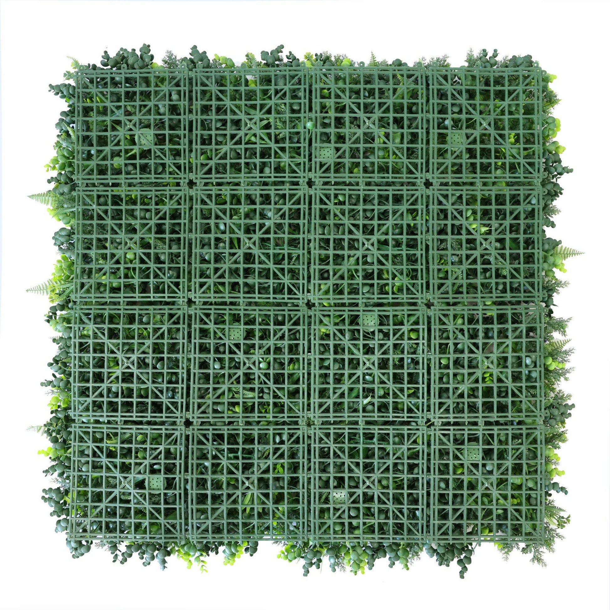 Premium Artificial Green Wall Panel 1m x 1m - Grassy Fern - Evergreenery