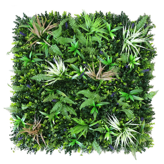 Premium Artificial Green Wall Panel 1m x 1m - Grassy Fern - Evergreenery