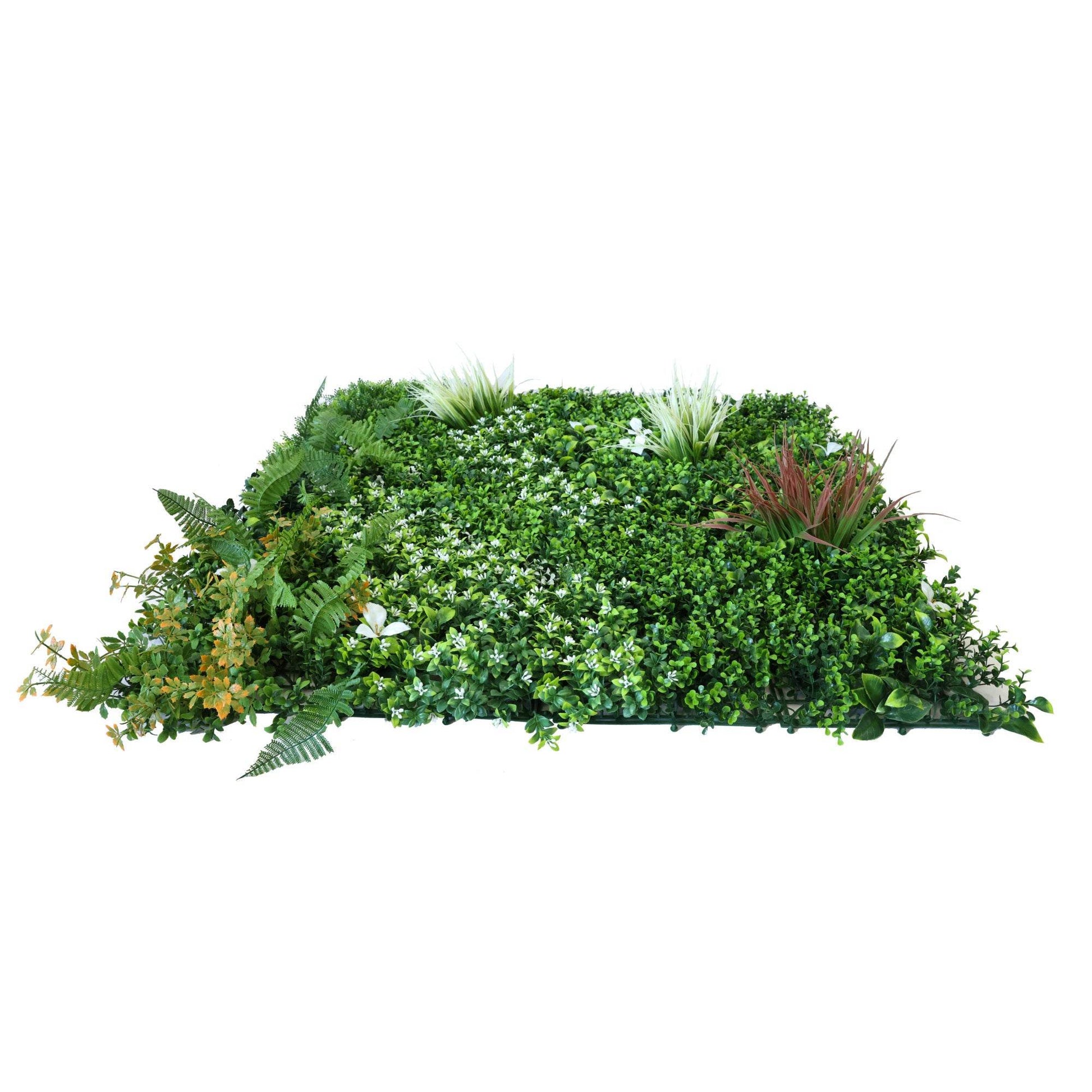 Premium Artificial Green Living Wall Panel 1m x 1m - Meadow - Evergreenery