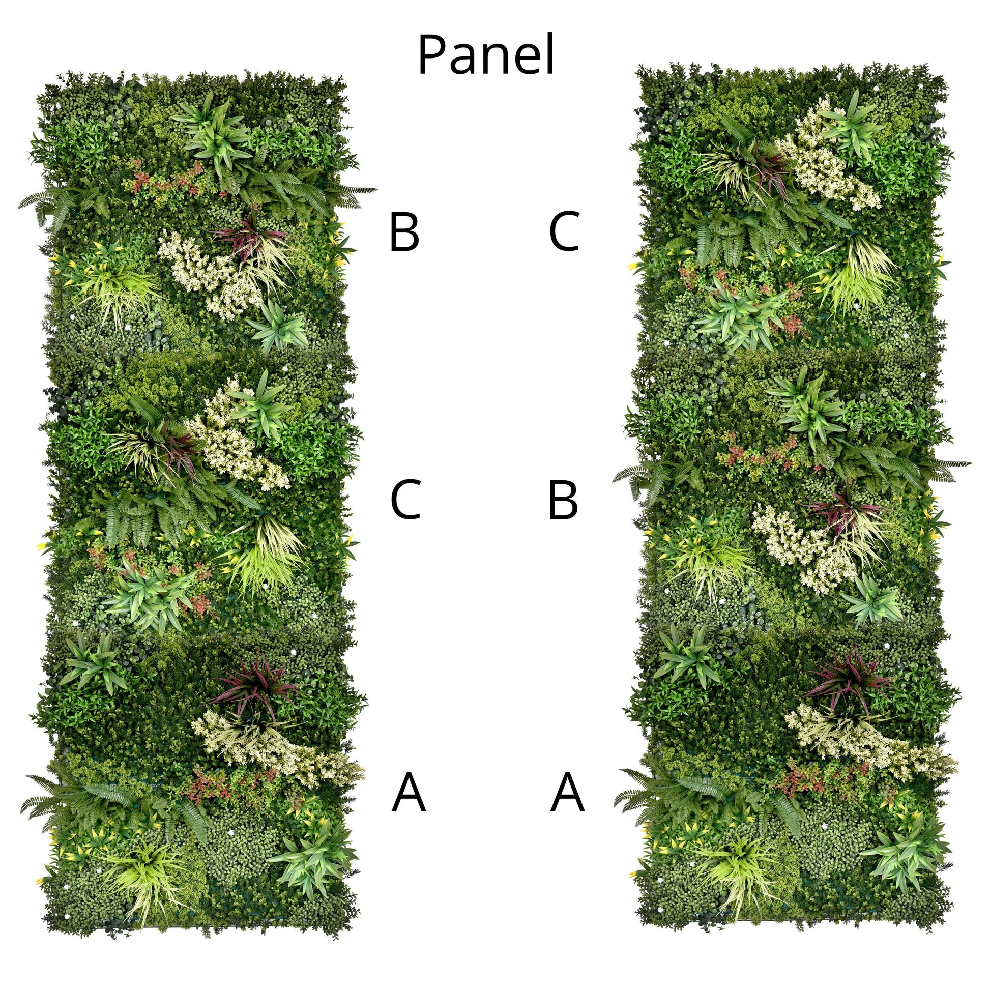 Combo of 3 Gala Premium Artificial Plants Green Wall Panels 1m x 1m - Evergreenery