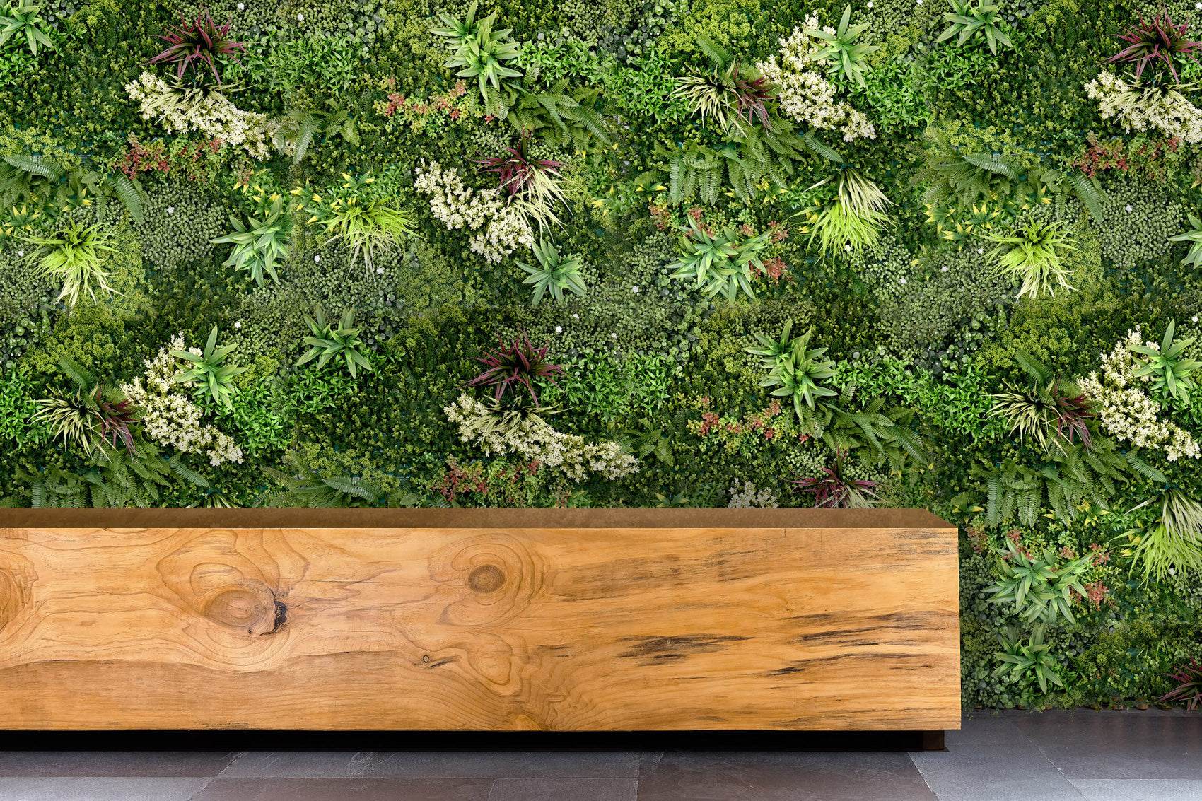 Premium Artificial Plants Green Wall Panel 1m x 1m - Gala B - Evergreenery