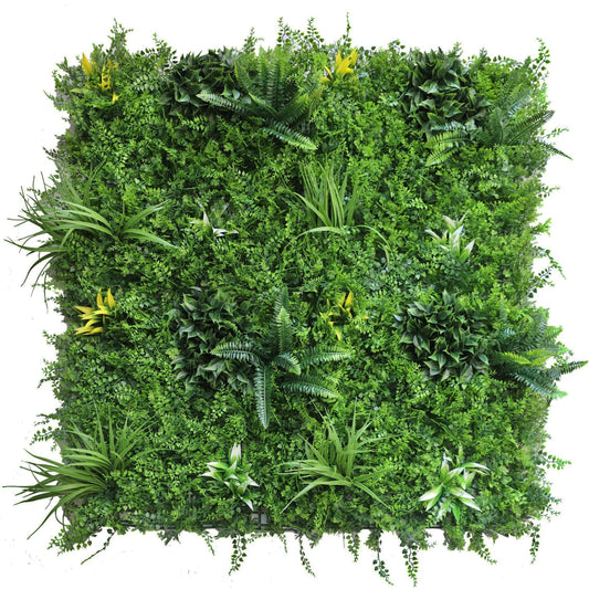Premium Artificial Green Wall Panel 1m x 1m - Dense Fern - Evergreenery