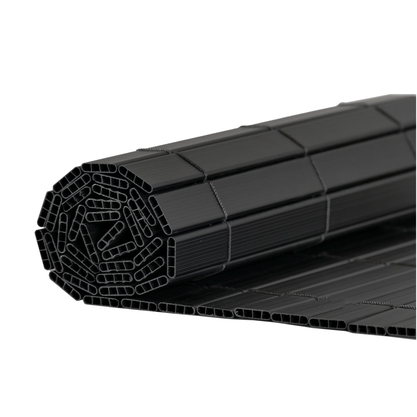 Artificial PVC Bamboo Screening Fence 4m - Black