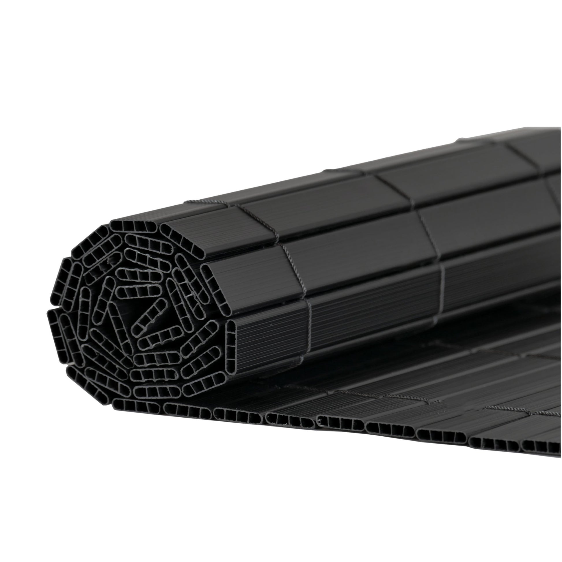 Artificial PVC Bamboo Screening Fence 4m - Black