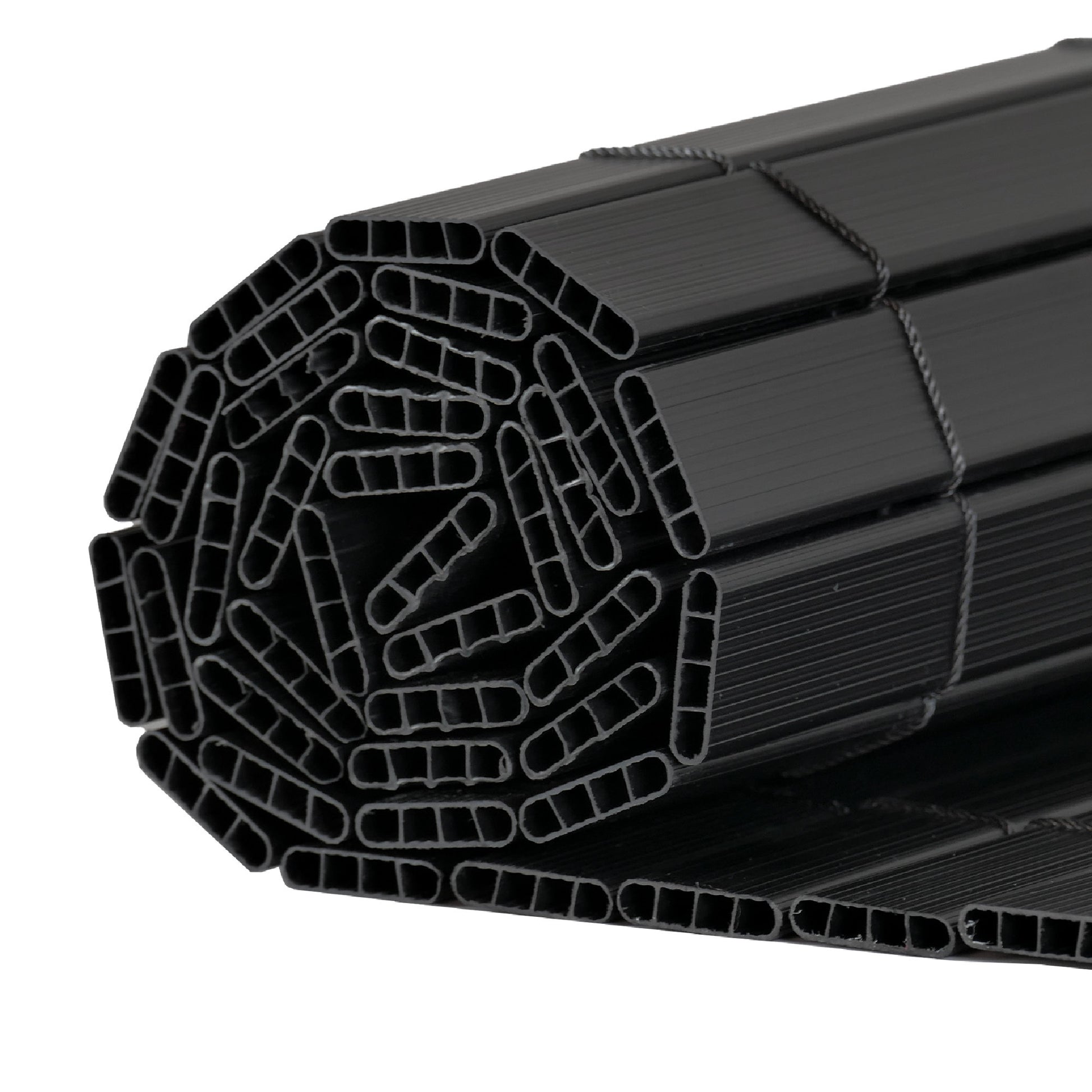 Artificial PVC Bamboo Screening Fence 4m - Black