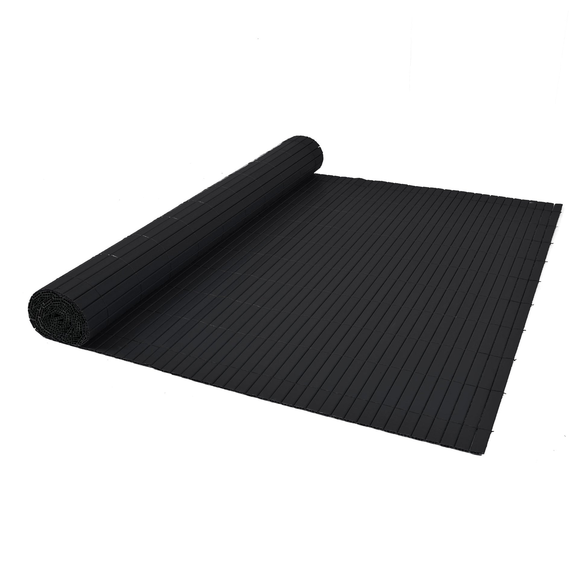Artificial PVC Bamboo Screening Fence 4m - Black