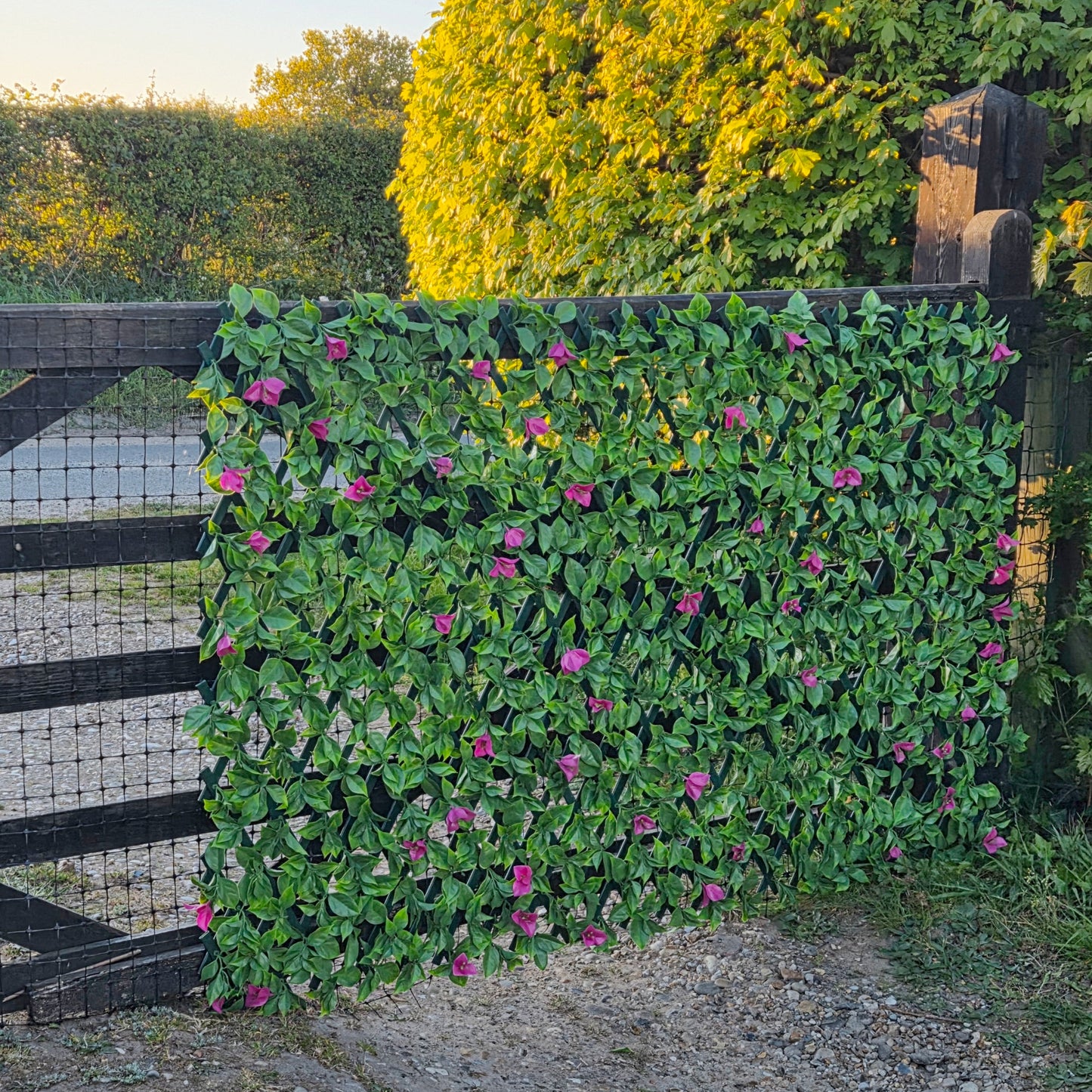 Premium Expanding Trellis Artificial Pink Bougainvillea - 1m x 2m