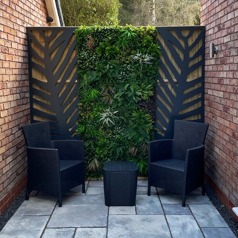 Premium Artificial Spring Green Wall Panel 1m x 1m - Customer Seating Area