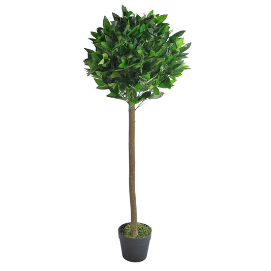 Artificial Topiary Bay Tree with Natural Trunk 120cm