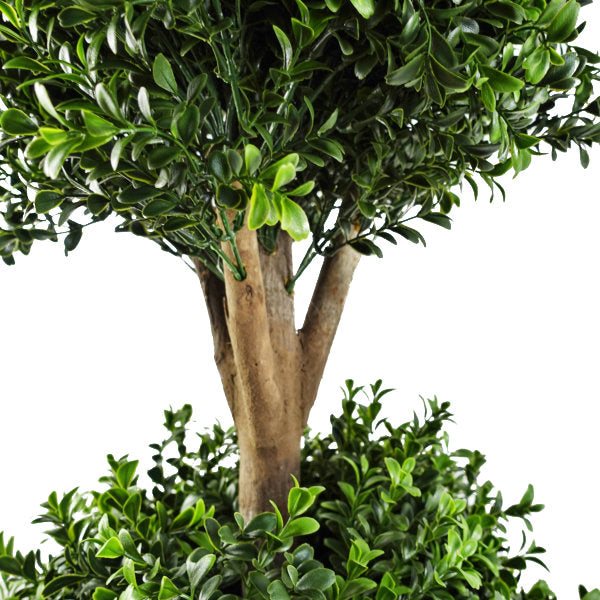 Artificial Topiary Triple Buxus Ball Tree 120cm UV Resistant Outdoor