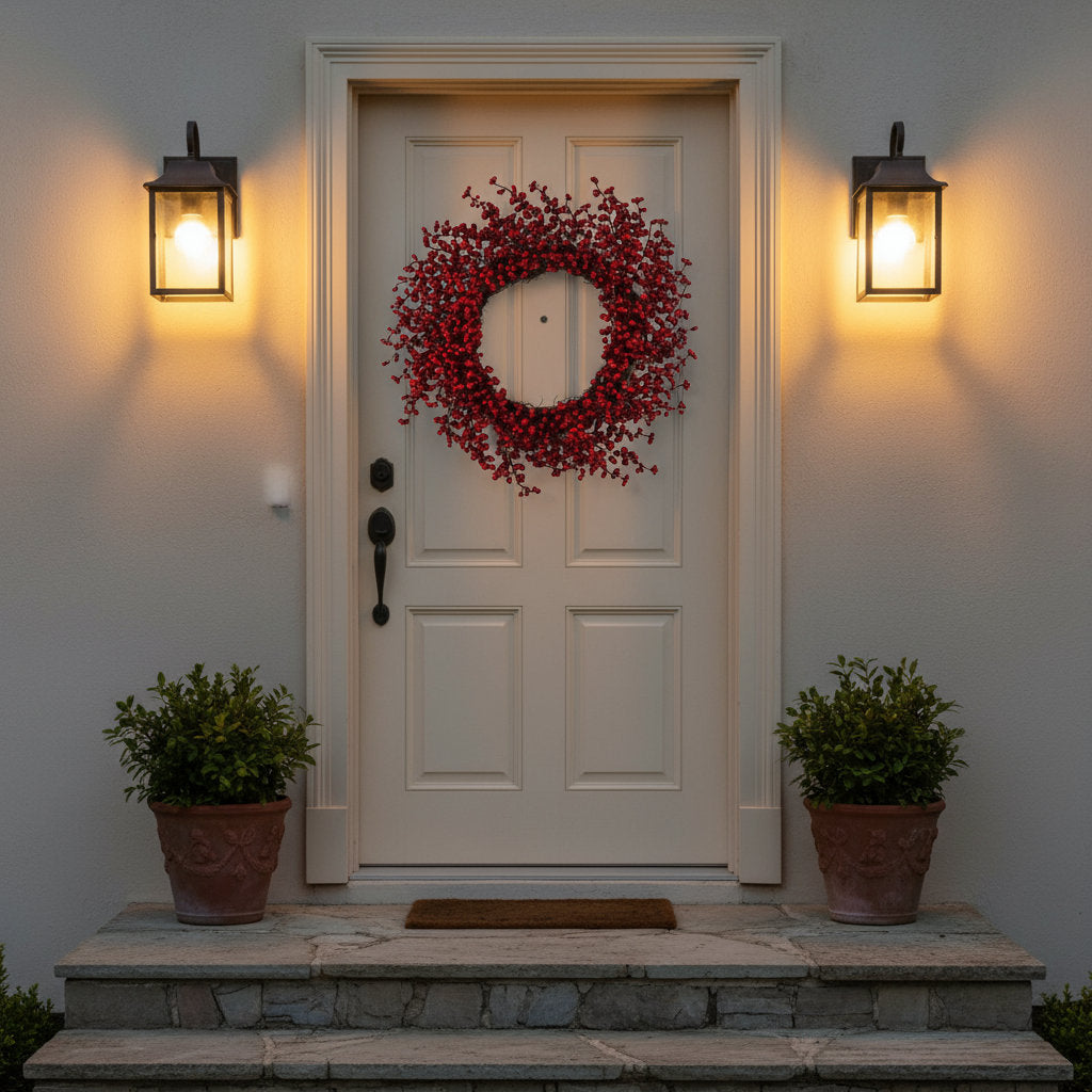 60cm Large Luxury Christmas Wreath - Red Berry Floristry