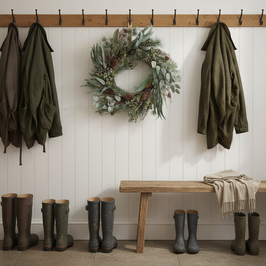 Fir Cones and Green Foliage Wreath 70cm