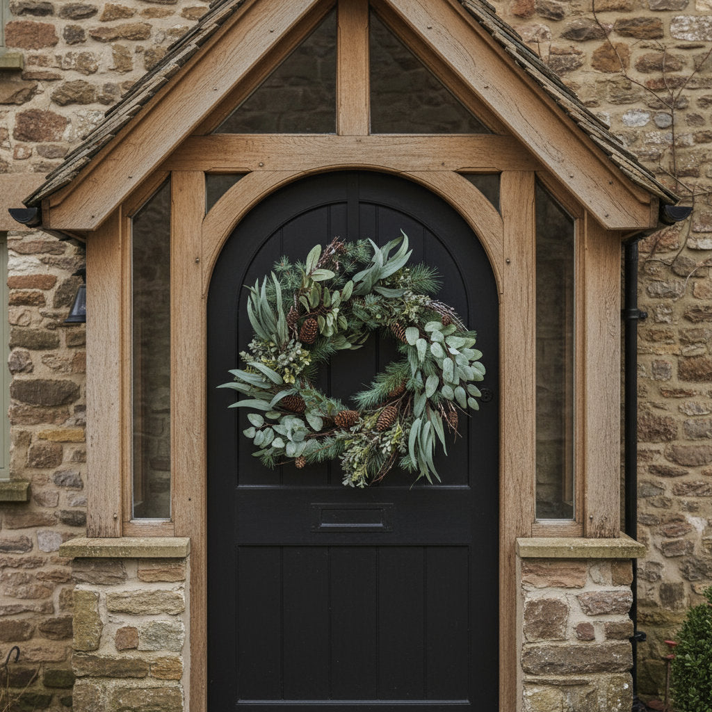 Fir Cones and Green Foliage Wreath 70cm