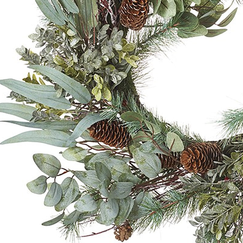 Fir Cones and Green Foliage Wreath 70cm