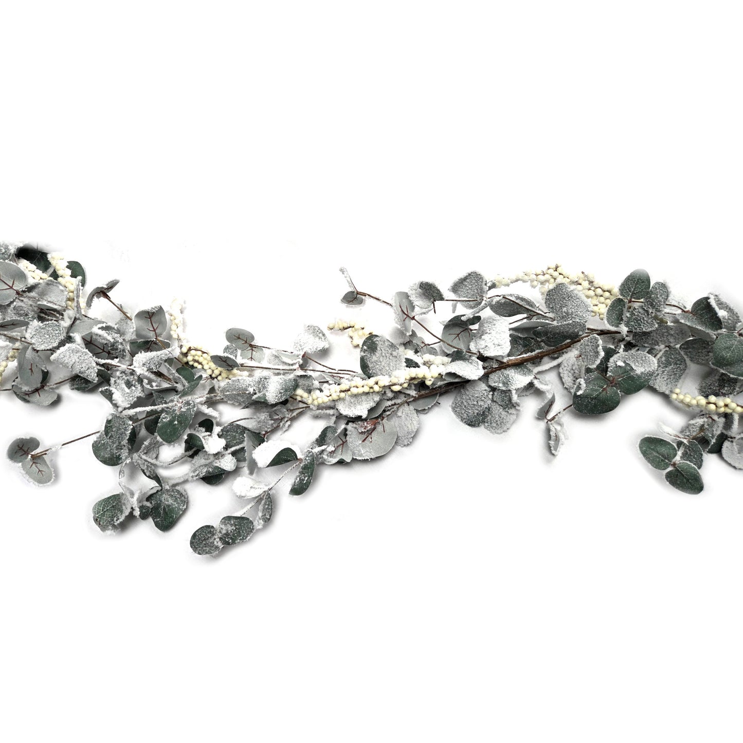 Snow Flocked Eucalyptus & White Berries Garland 183cm