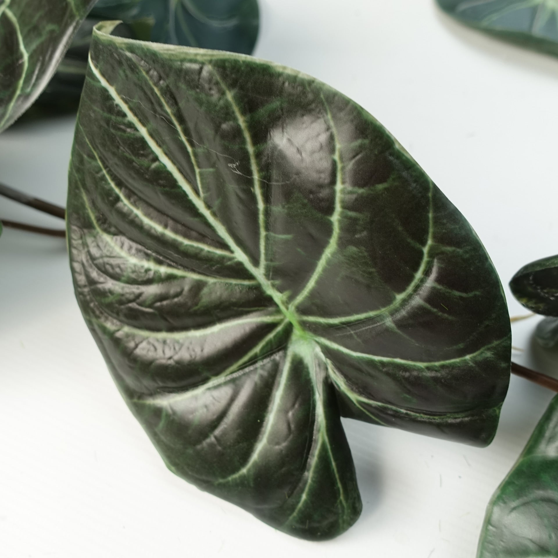 Artificial Hanging Trailing Plant Alocasia Dragon Scale 120cm - Dark
