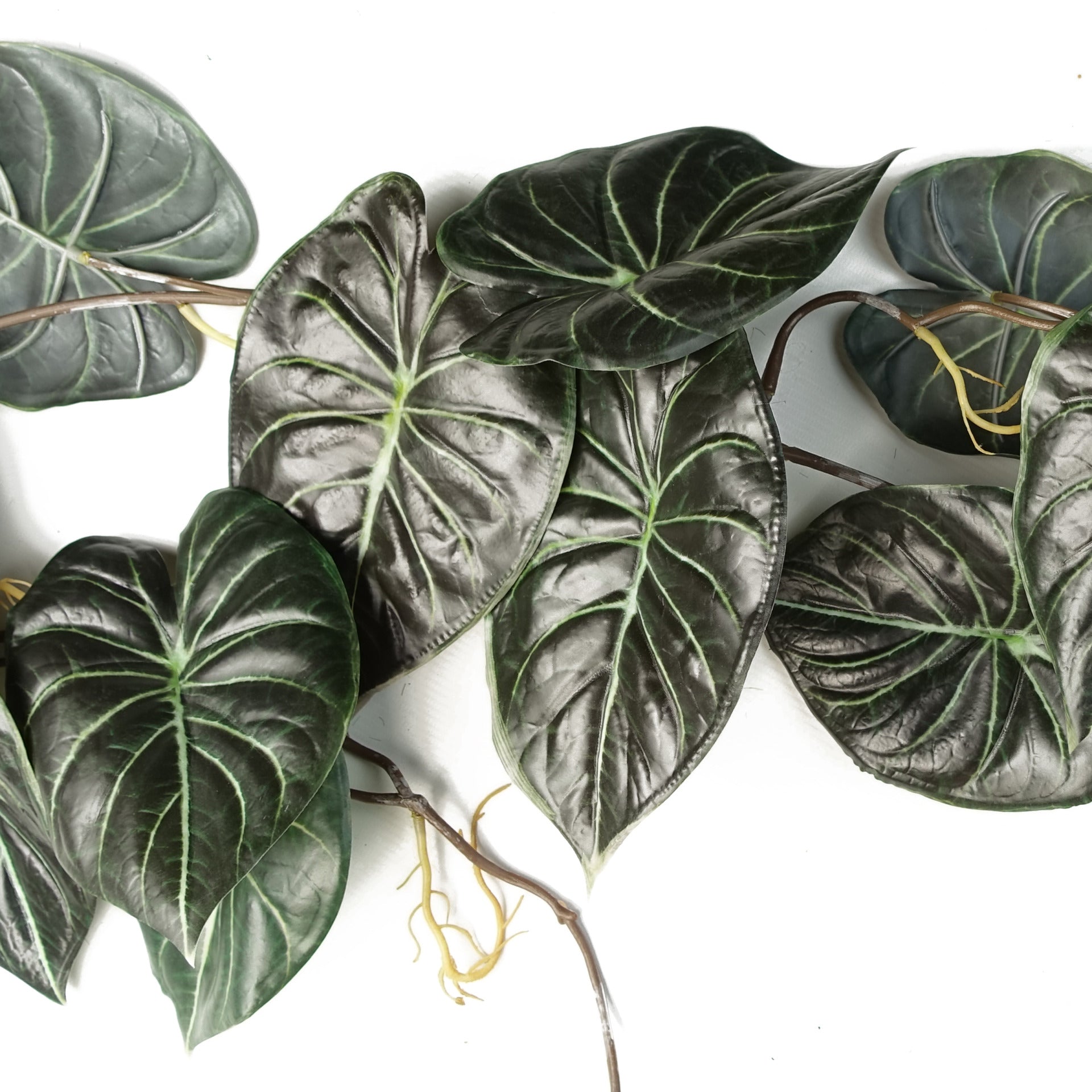 Artificial Hanging Trailing Plant Alocasia Dragon Scale 120cm - Dark