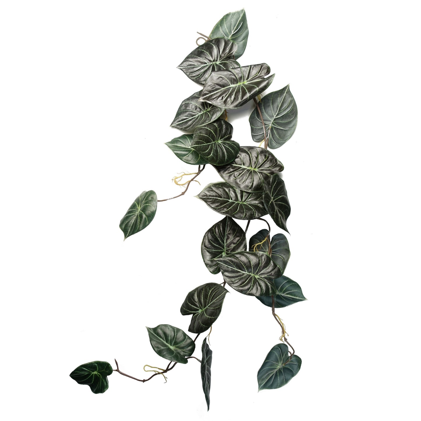 Artificial Hanging Trailing Plant Alocasia Dragon Scale 120cm - Dark