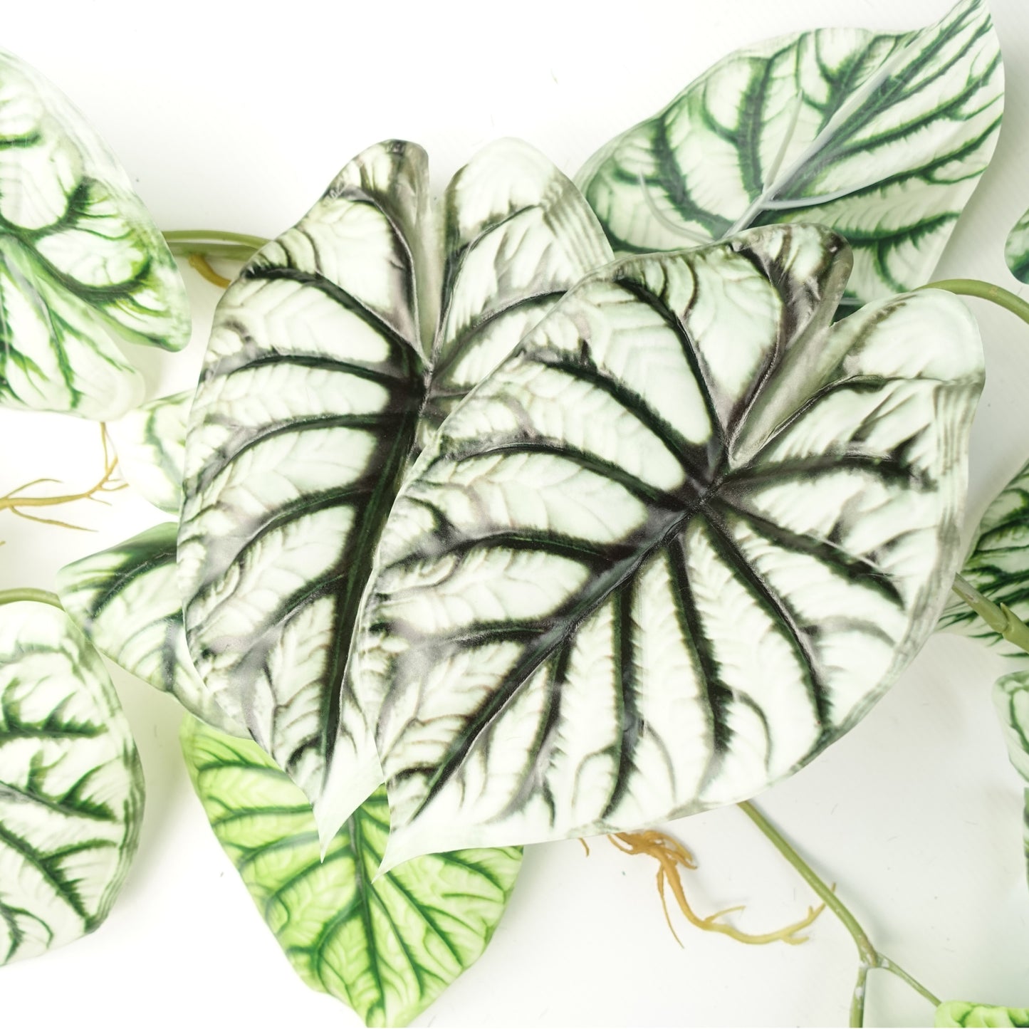 Artificial Hanging Trailing Plant Alocasia Dragon Scale 120cm - Light