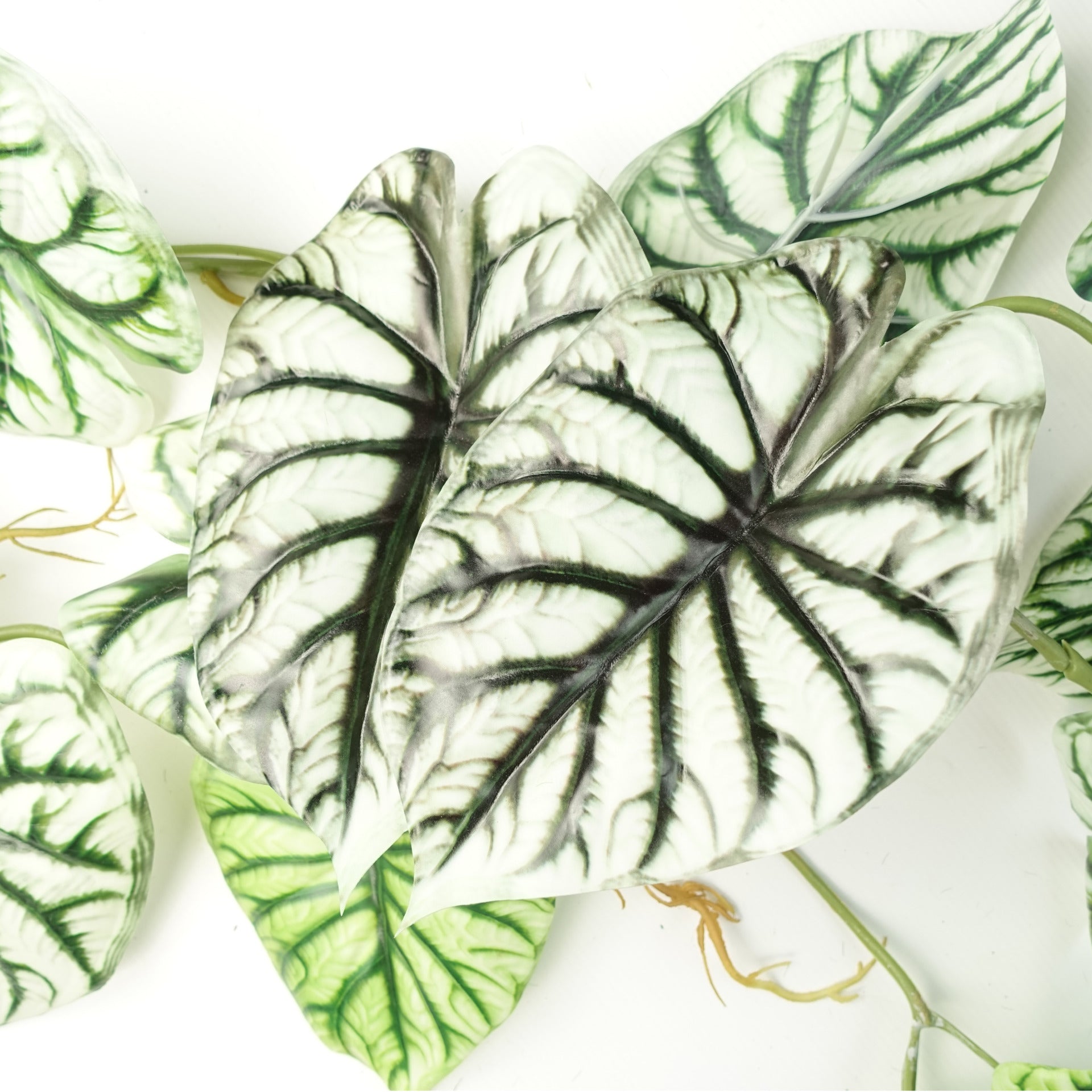 Artificial Hanging Trailing Plant Alocasia Dragon Scale 120cm - Light