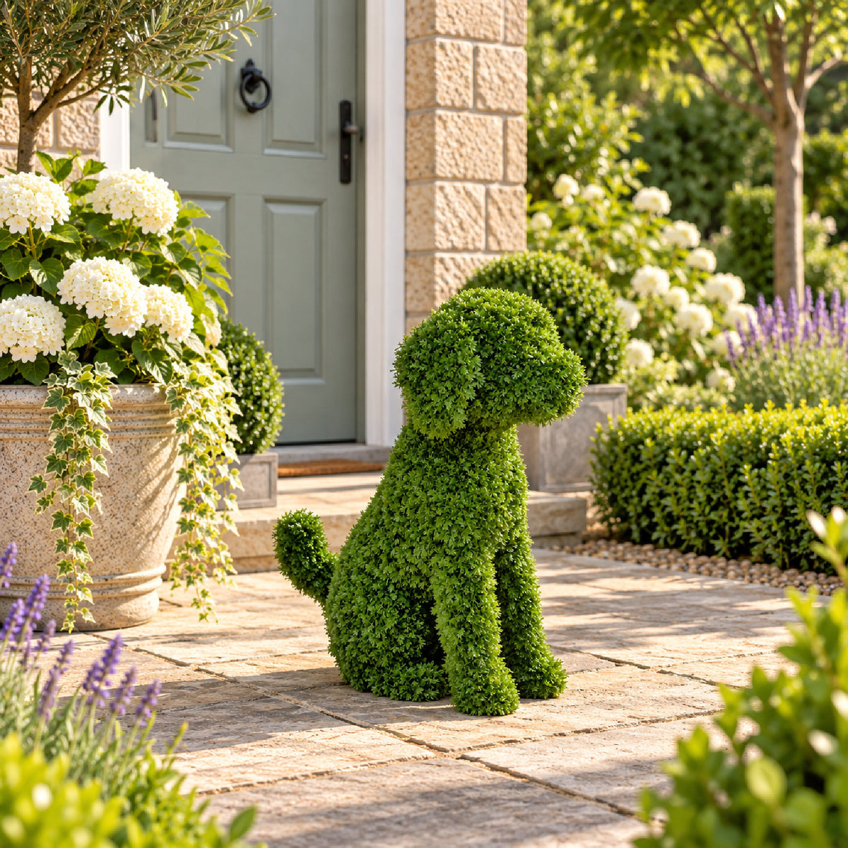 Topiary Dog Artificial Cedar Leaf 60cm