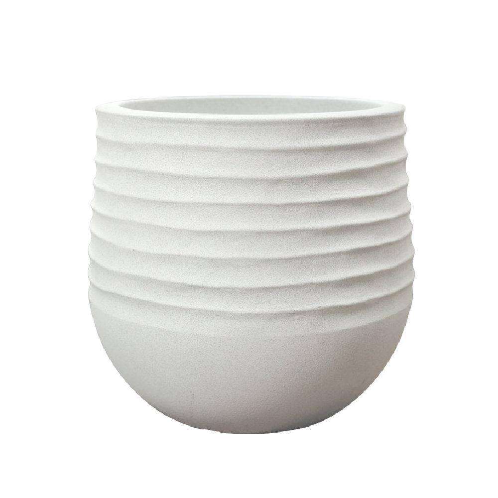 Oslo Beige Rippled Plant Pot 30 x 28cm, 16L