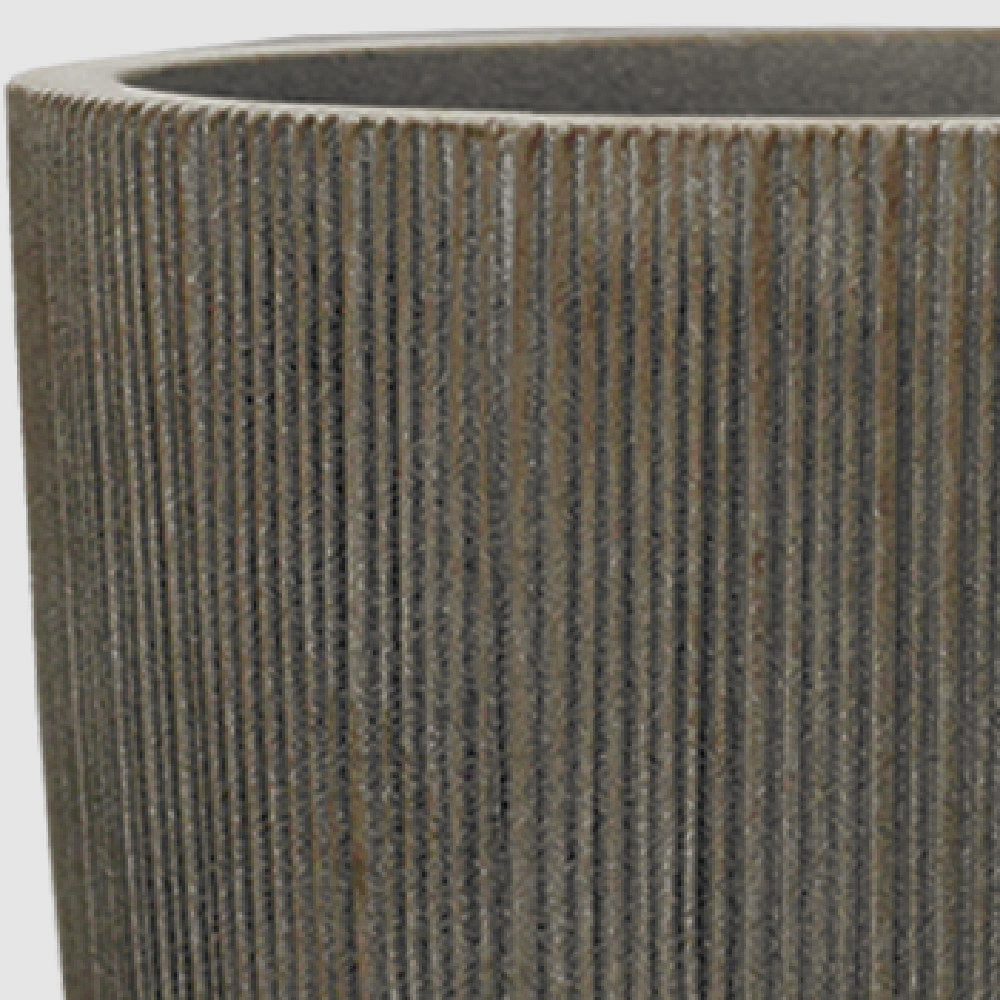 Milan Ruffled Plant Pot 31 x 31cm 17L - Sandstone Colour