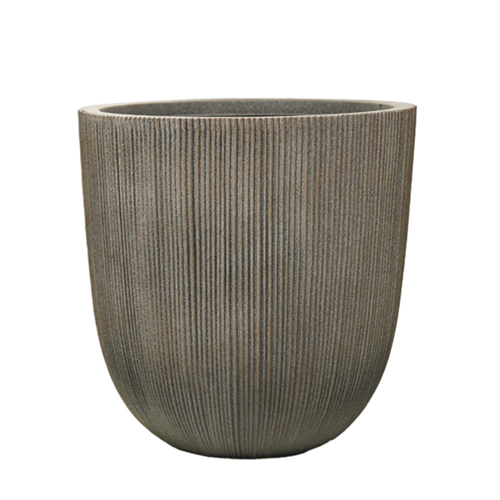 Milan Ruffled Plant Pot 31 x 31cm 17L - Sandstone Colour