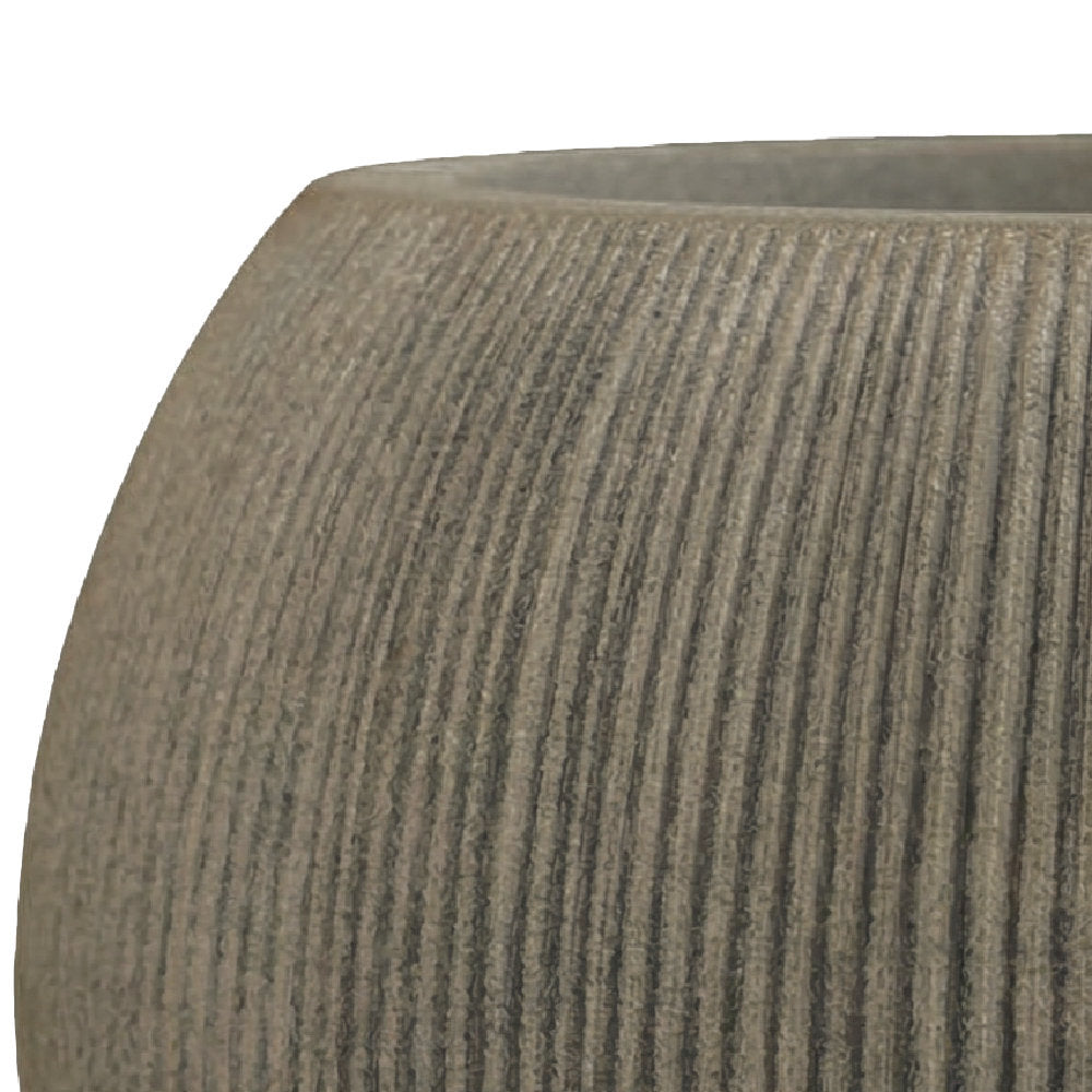 Milan Round Ruffled Plant Pot 37 x 30cm, 23L - Sandstone Colour