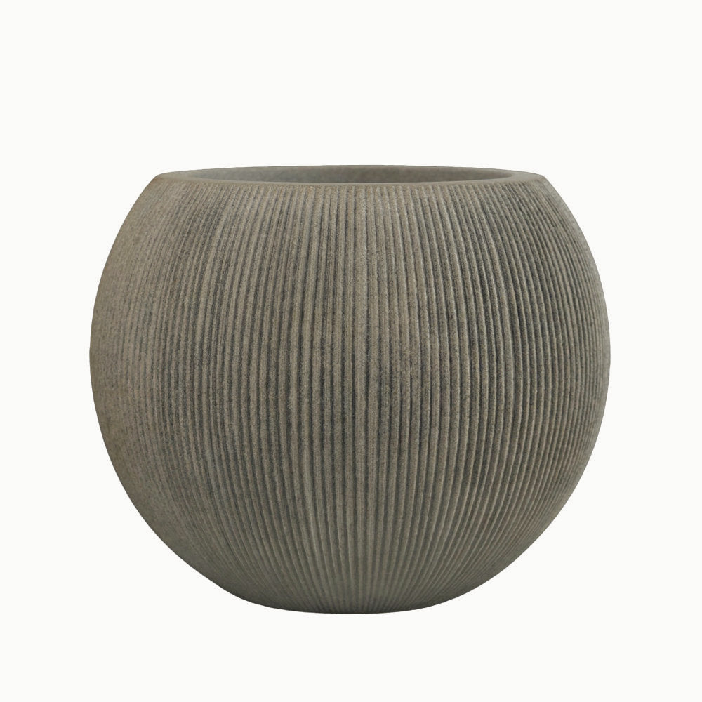 Milan Round Ruffled Plant Pot 37 x 30cm, 23L - Sandstone Colour
