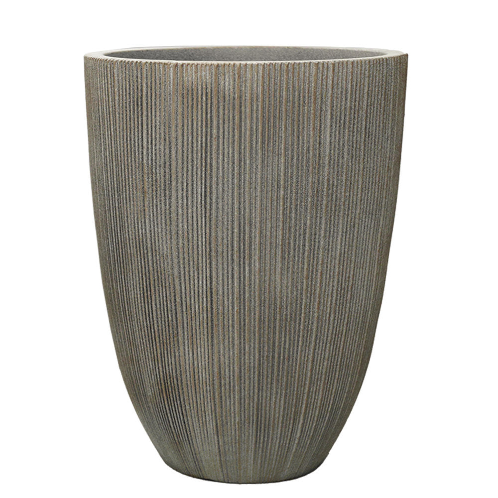 Milan Tall Ruffled Plant Pot 48cm x 37cm, 37L - Sandstone Colour