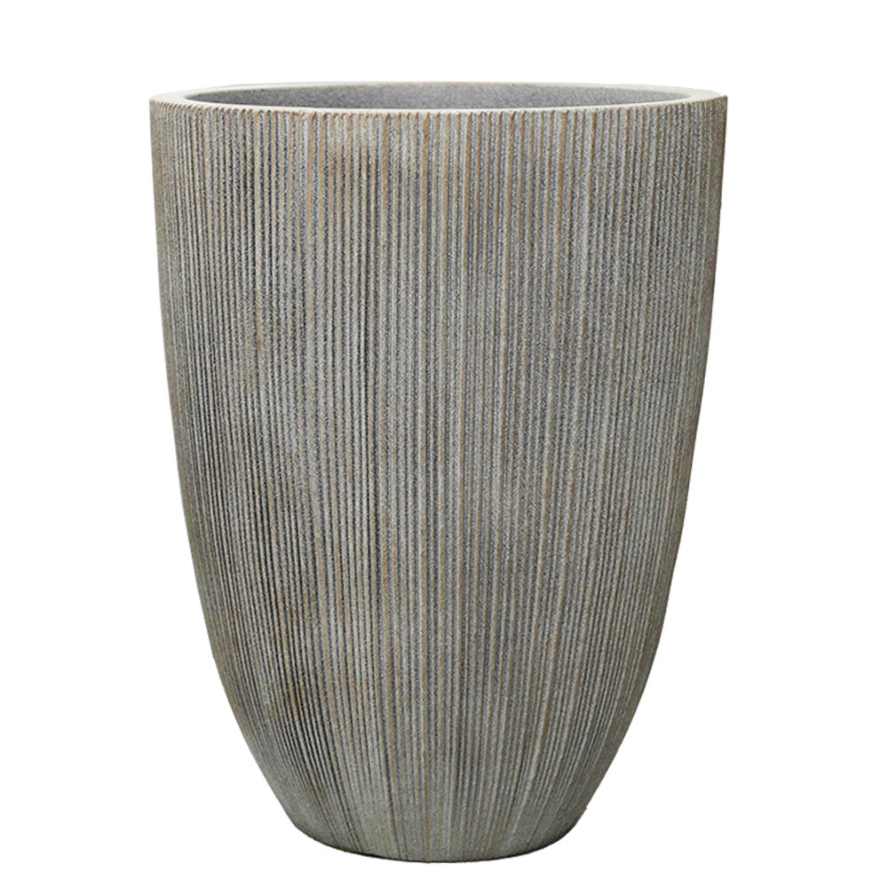 Milan Tall Ruffled Plant Pot 48cm x 37cm, 37L - Sandstone