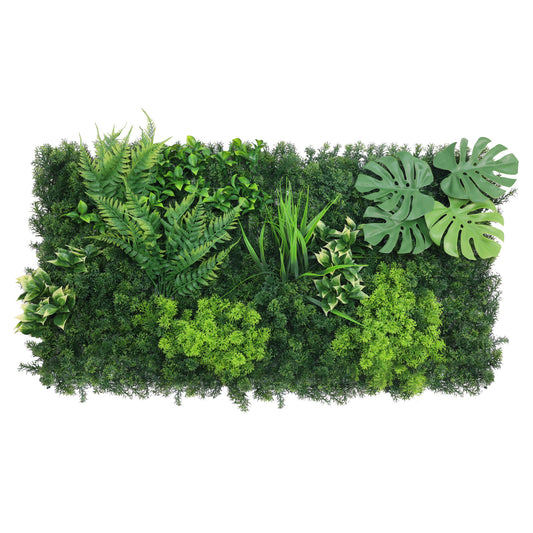 Premium Artificial Plants Green Wall Panel 1m x 50cm - Oasis