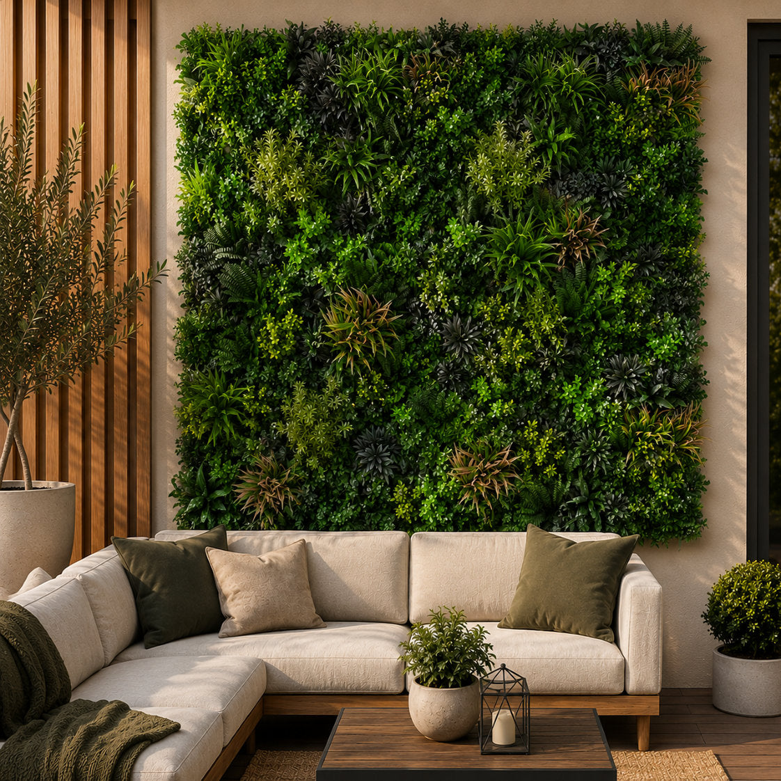 Luxury Artificial Plants Green Wall Panel 1m x 1m - Paradise