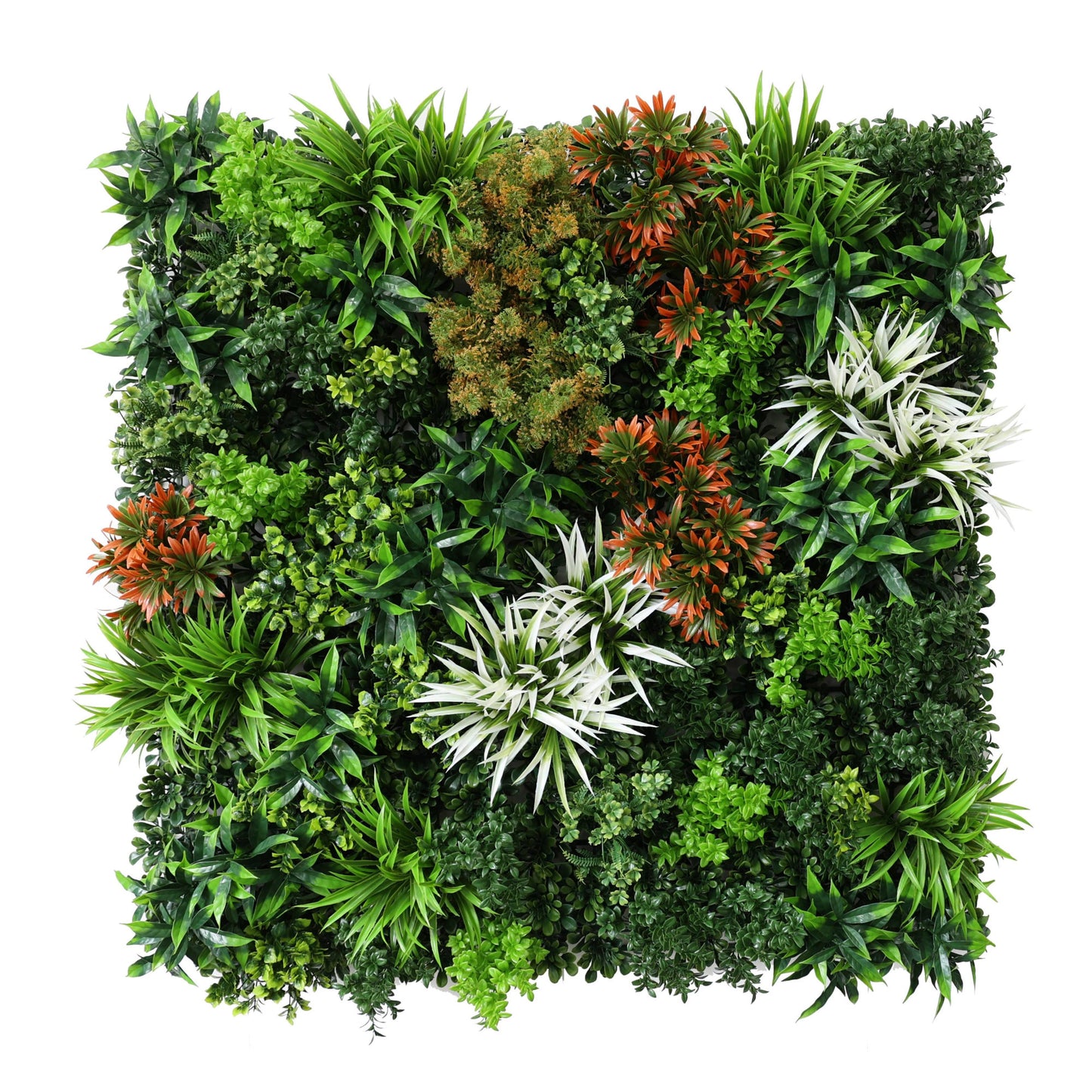 Luxury Artificial Plants Green Wall Panel 1m x 1m - Ember